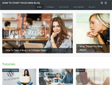 Tablet Screenshot of howtostartyourownblog.com